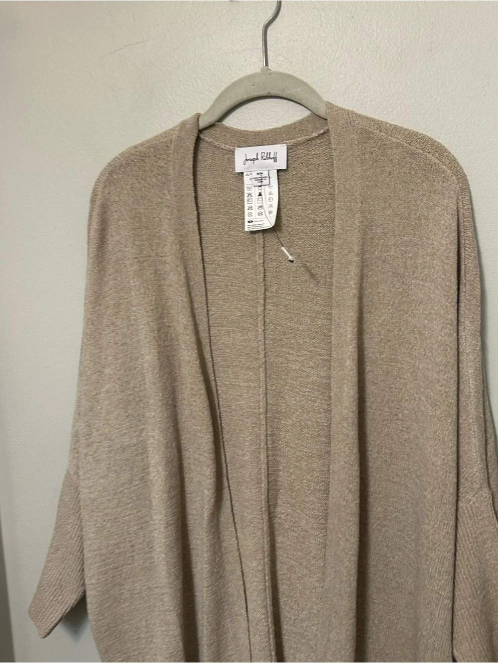 Joseph Ribkoff Open-Front Relaxed Fit Cardigan M Beige‎ Easy New Career Casual
